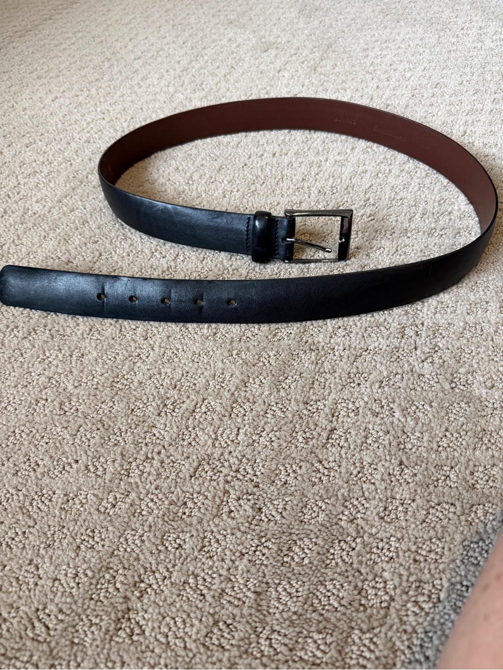 Cole Haan Black Leather Belt, XL
